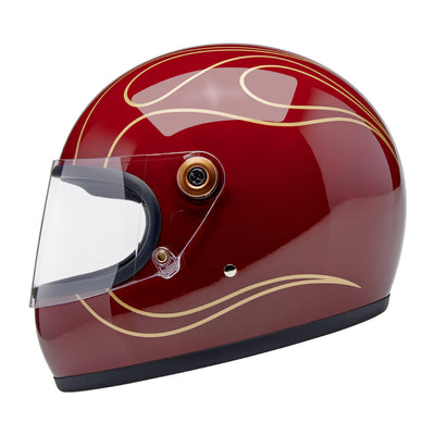 Biltwell Gringo S Flames Gloss Garnet Red