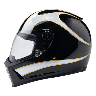Biltwell Lane Splitter Gloss Black/White Flames