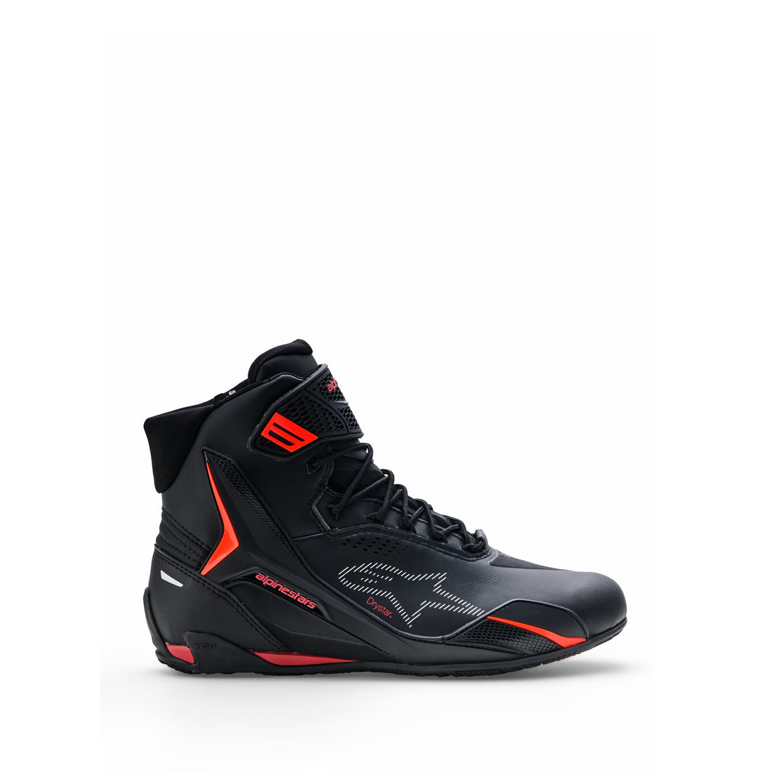 Alpinestars Faster-4 Drystar Riding Shoes Black/Rio Red/Red Fluo