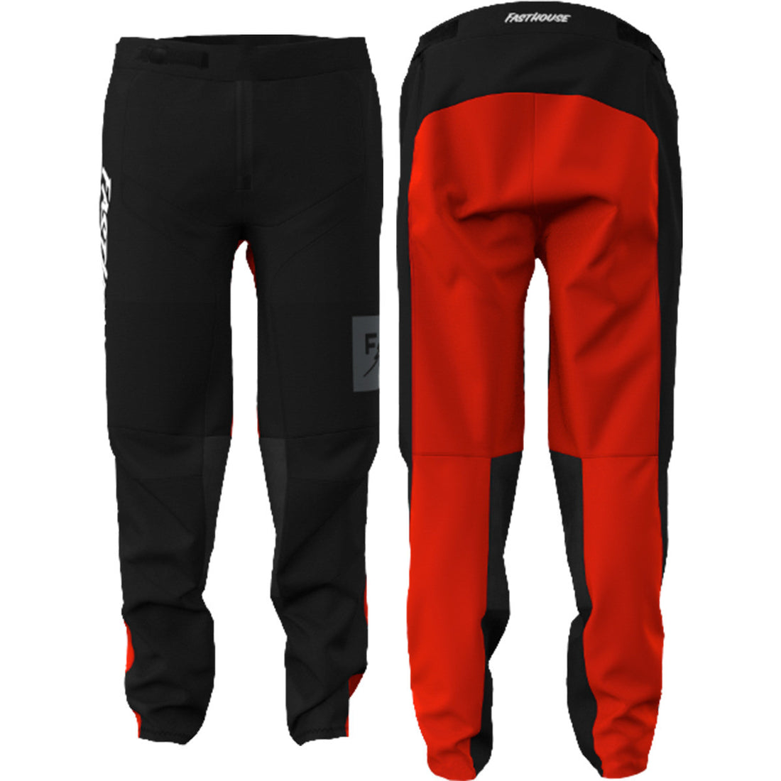 Fasthouse Carbon Echo Pants Black/Racing Red