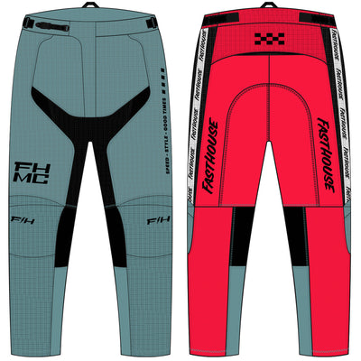 Fasthouse Elrod Formula Pants Oceanic Mint/Hyper Coral