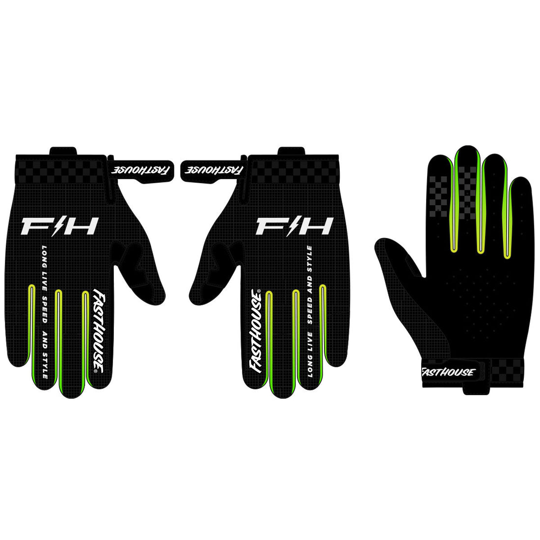Fasthouse Elrod Nitro Gloves Black Neon