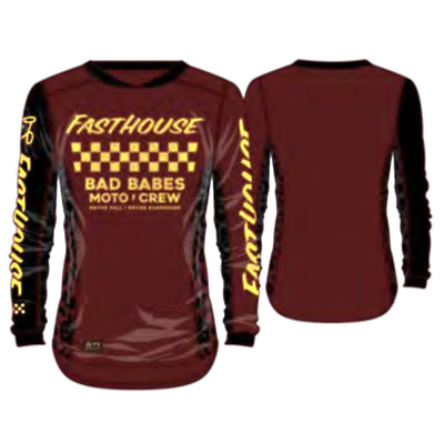 Fasthouse Girls' Grindhouse Golden Crew Jersey Maroon