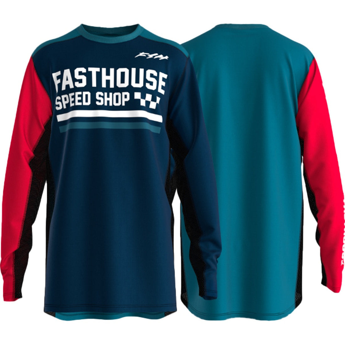 Fasthouse Grindhouse Hudson Jersey Blue/Red