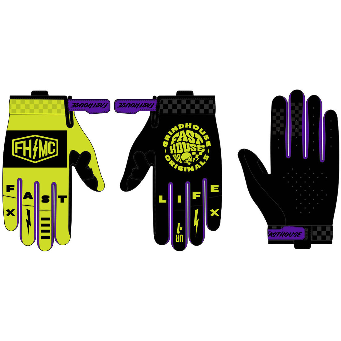 Fasthouse Speed Style Atomic Gloves High-Viz/Black
