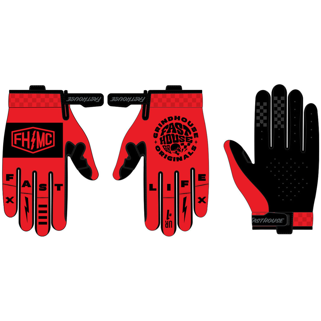 Fasthouse Speed Style Atomic Gloves Racing Red