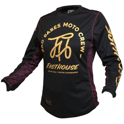 Fasthouse Women's Grindhouse Golden Script Jersey Black