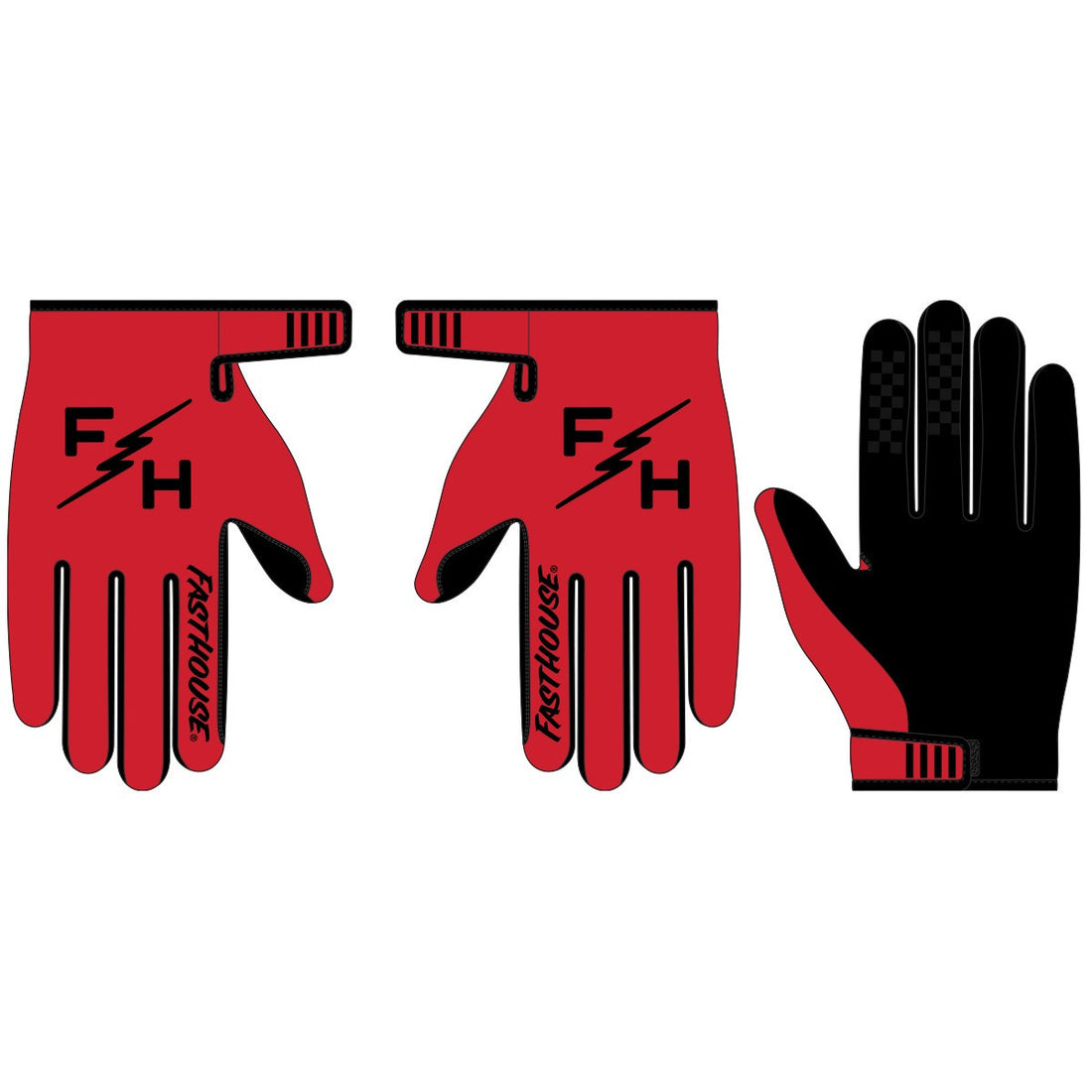 Fasthouse Youth Carbon Eternal Gloves Red
