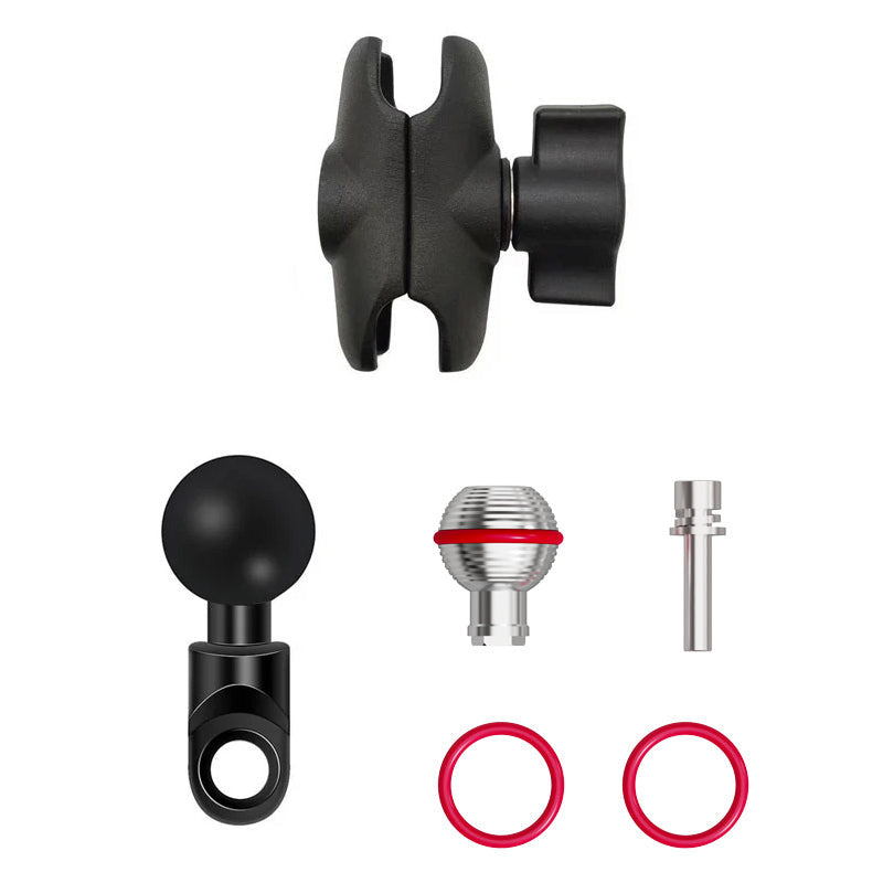INNOVV 1-Inch Ball Head Rearview Mirror Bracket, 6cm Arm, 30mm Crooked Mouth Mount