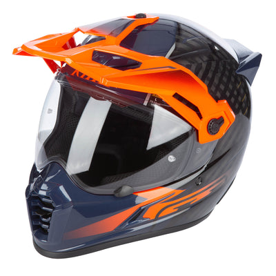 KLIM Krios Pro Helmet ECE/DOT Echo Gloss Black - Striking Orange - Petrol
