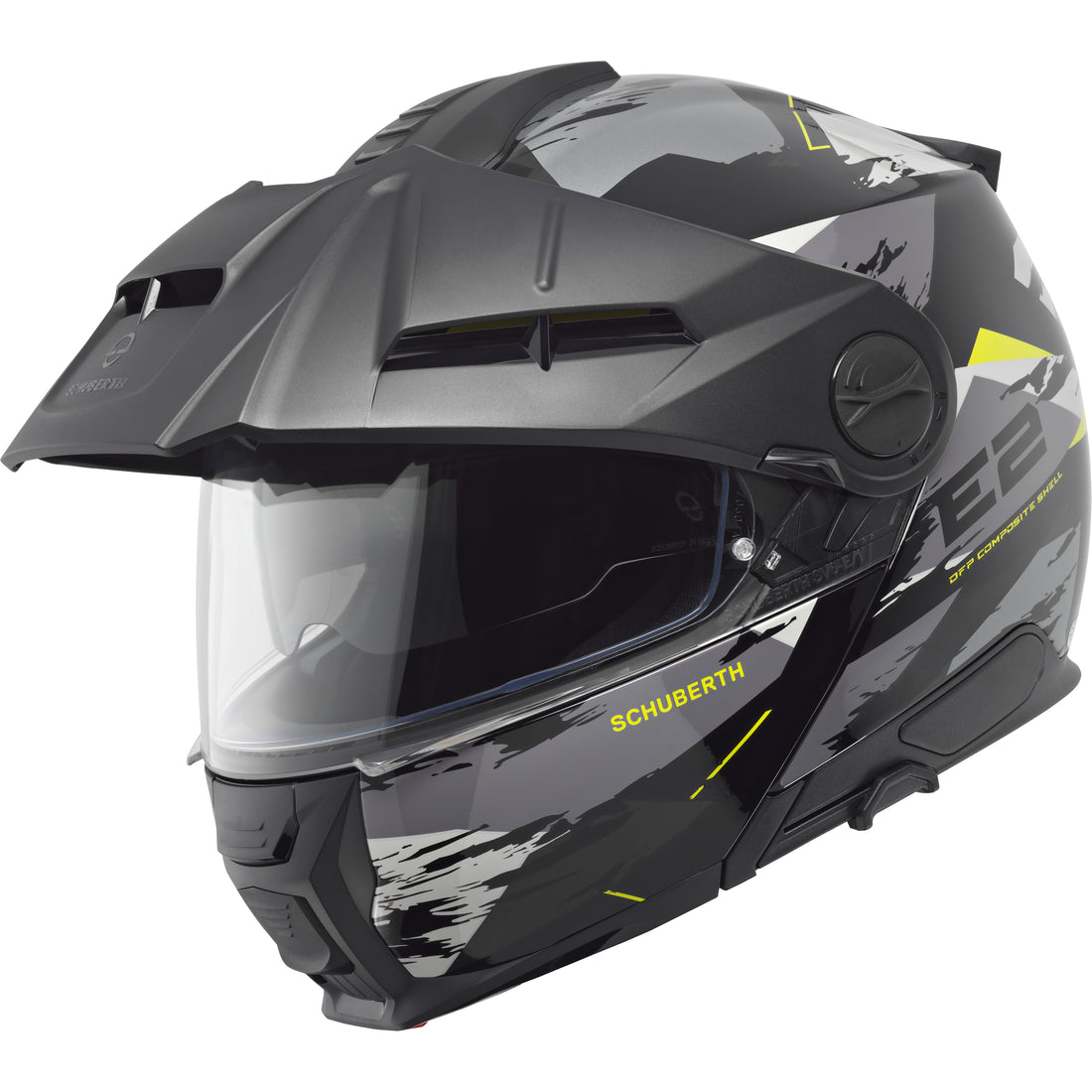 Schuberth E2 Trail Modular Adventure Motorcycle Helmet Trail Yellow