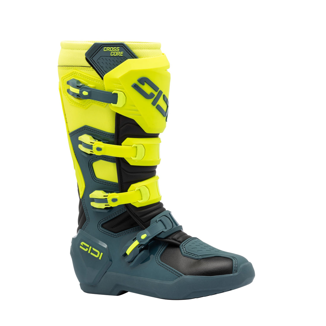Sidi Crosscore Boots Petrol/Yellow Fluo